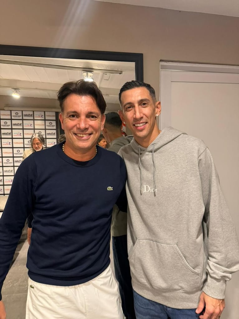 Ángel Di María con Martín Bossi