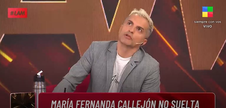 Ángel reaccionó enojado ante los dichos de María Fernanda.