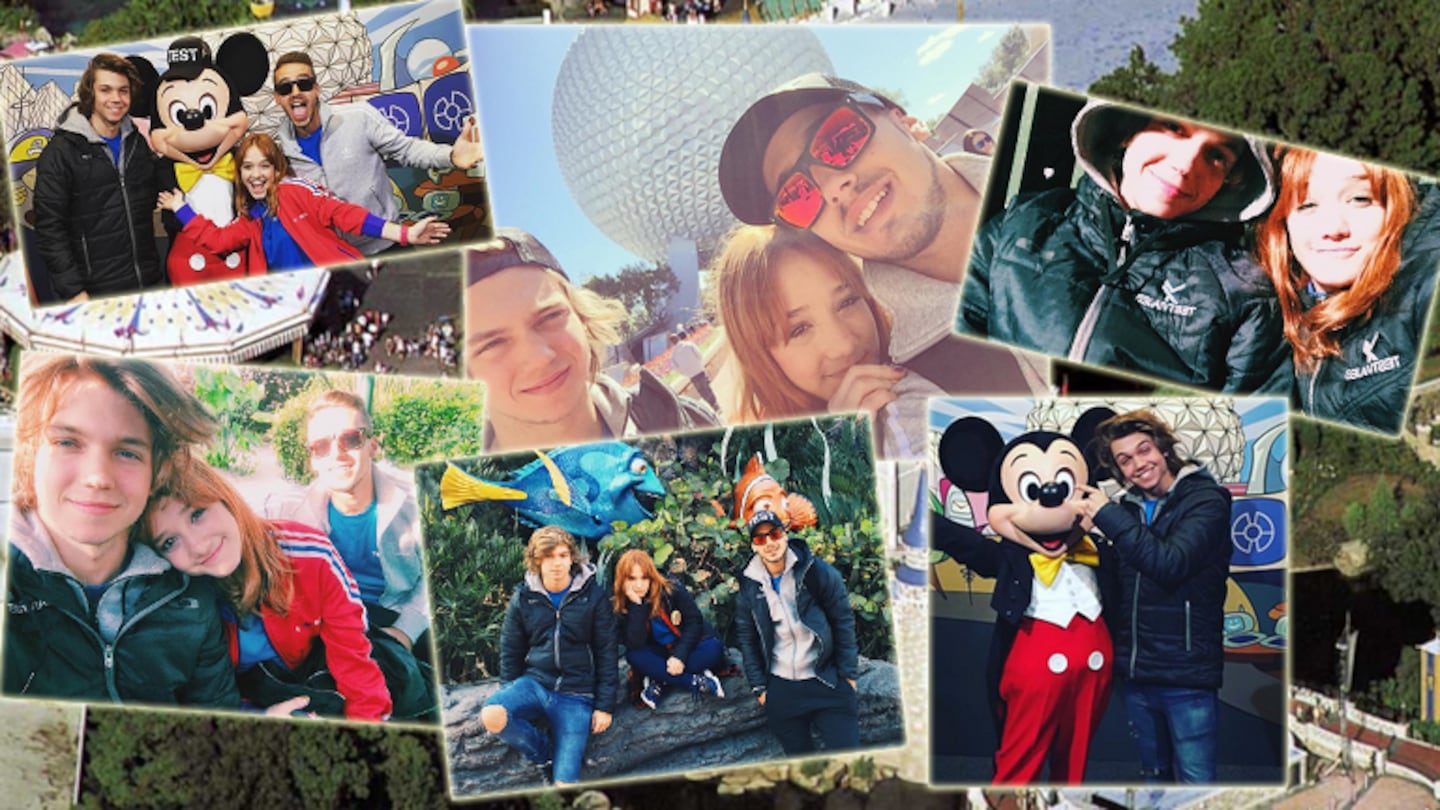 Ángela, Franco y Stefano, en Disney (Foto: Instagram)