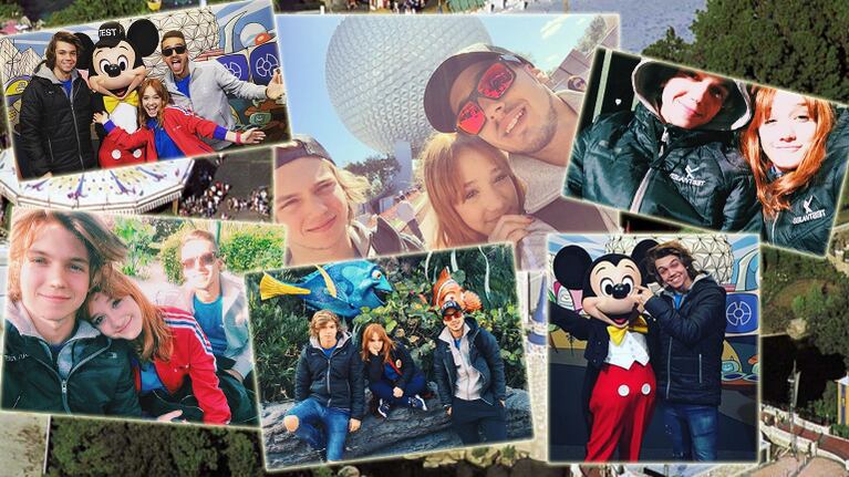 Ángela, Franco y Stefano, en Disney (Foto: Instagram)