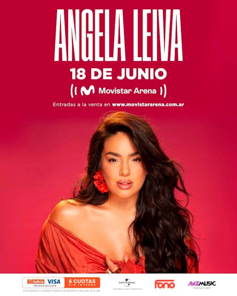 Ángela Leiva anuncia su show en el Movistar Arena (Foto de prensa)