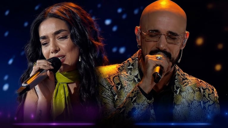 Ángela Leiva y Abel Pintos cantando Oncemil. Crédito: El Trece