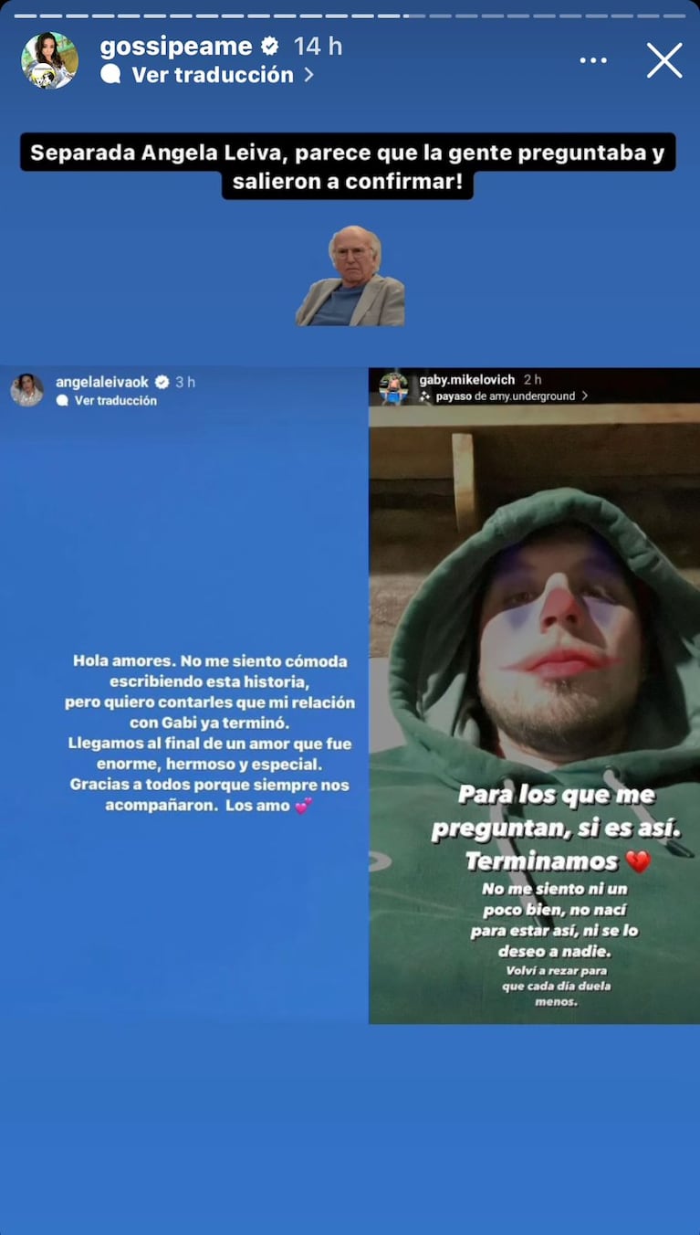 Ángela Leiva y Gabriel Mikelovich se separaron (Foto: captura de Gossipeame).