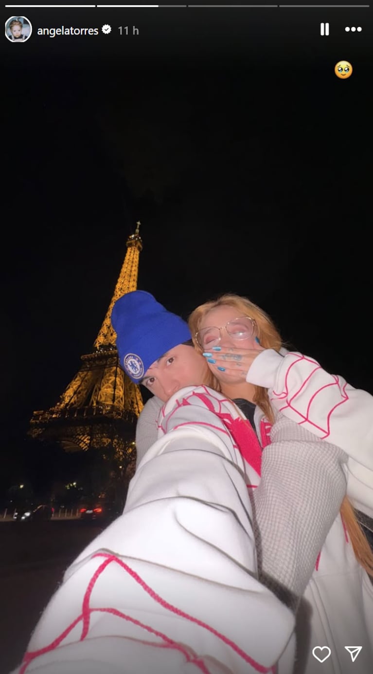 Ángela Torres visitó la Torre Eiffel. Foto: IG | angelatorres