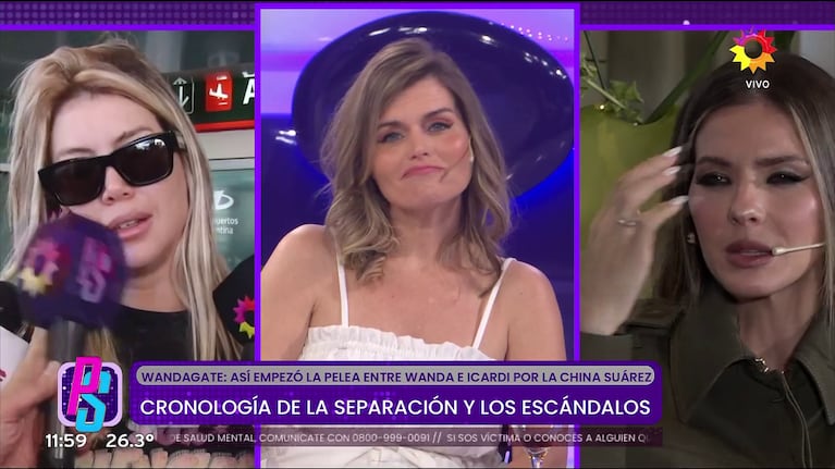 Angie Balbiani en Puro Show le contestó a Kennys Palacios (Foto: captura de eltrece).