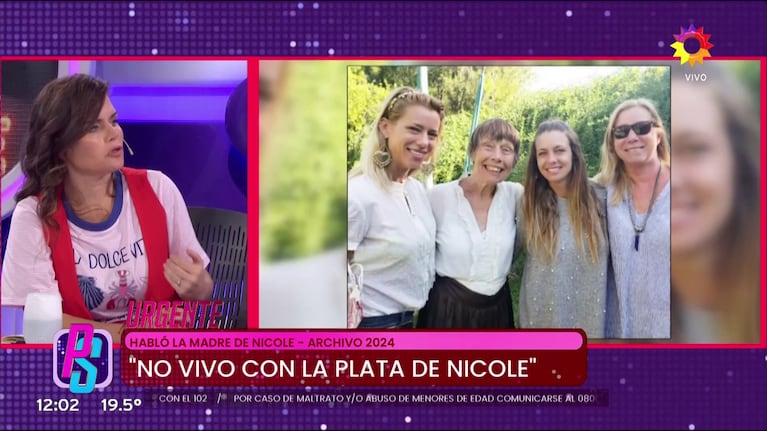 Angie Balbiani habló de Nicole y Claudia Neumann (Foto: captura de Puro Show).