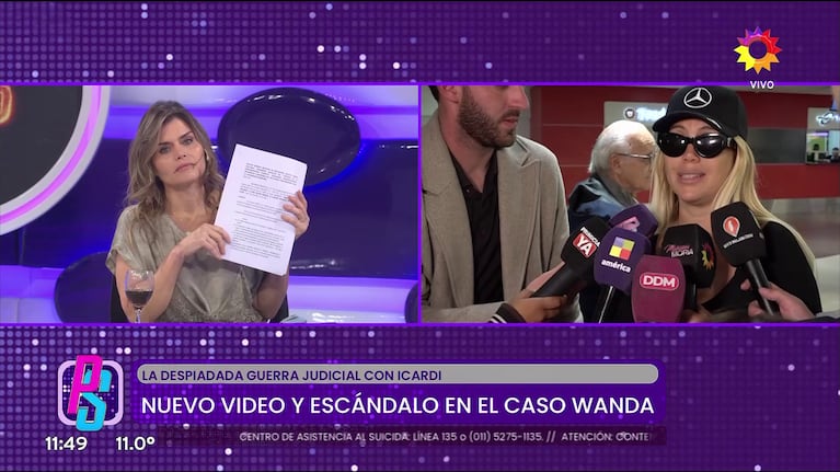 Angie Balbiani mostró el planteo judicial de Wanda Nara contra Mauro Icardi.