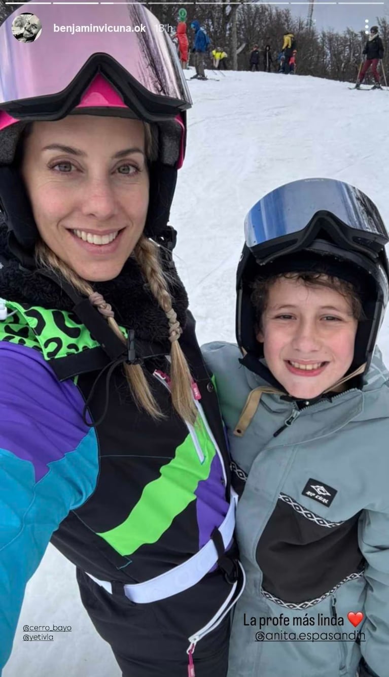 Anita Espasandín y Benicio Vicuña. Foto: Instagram