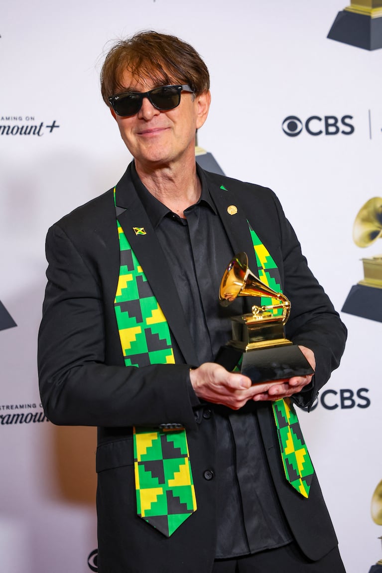 Antaeus poses with his Grammy for the Best Reggae Album award during the 66th Annual Grammy Awards in Los Angeles, California, U.S., February 4,