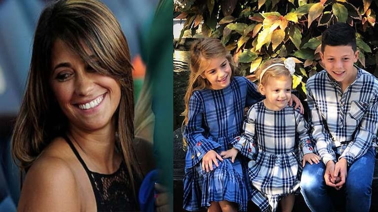Antonela relanzó su marca de indumentaria infantil de la mano de Lola, Emma y Bastian.