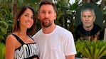 Antonela Roccuzzo apoyó a Leo Messi tras el posteo dedicado a su padre, Jorge (Fotos: redes sociales y AFP).