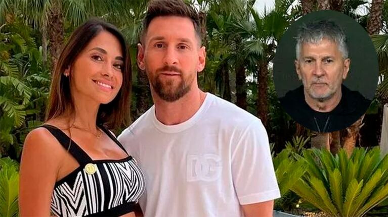 Antonela Roccuzzo apoyó a Leo Messi tras el posteo dedicado a su padre, Jorge (Fotos: redes sociales y AFP).