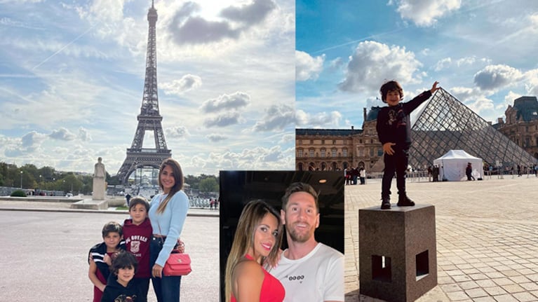 Antonela Roccuzzo compartió las postales más tiernas con sus hijos en París.
