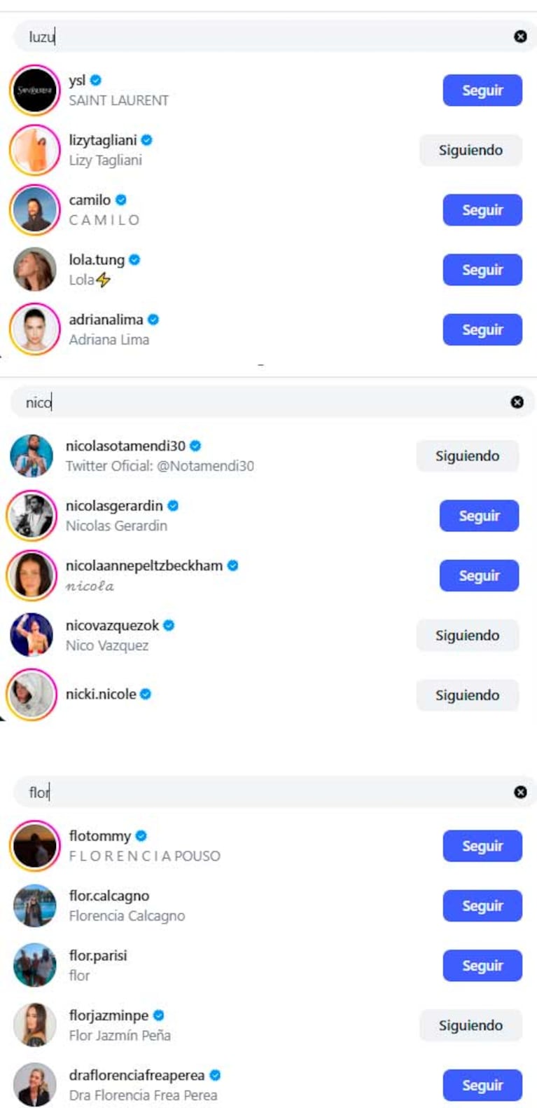 Antonela Roccuzzo dejó de seguir a Luzu TV y a sus integrantes (Fotos: capturas Instagram @antoroccuzzo)