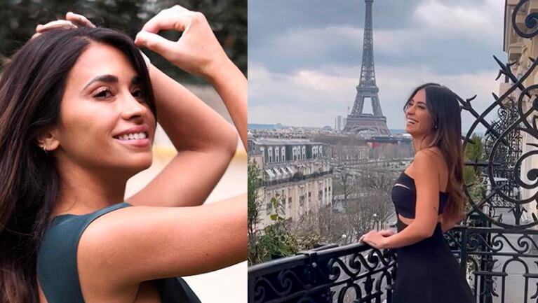 Antonela Roccuzzo deslumbró con su look en el Fashion Week de París.