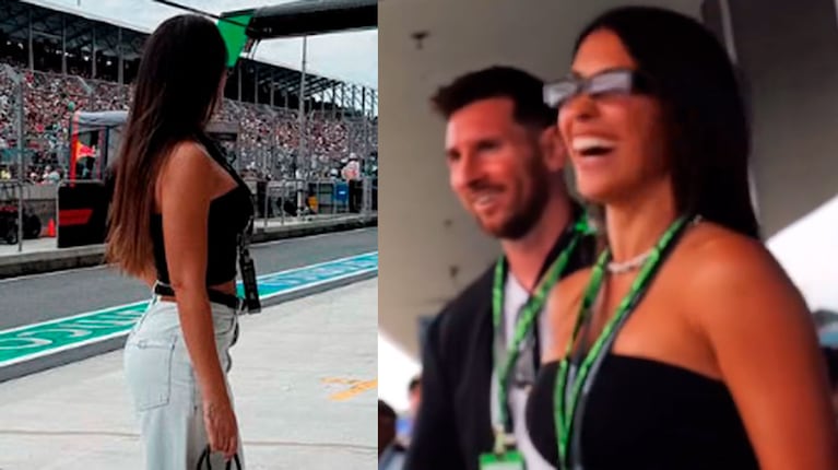 Antonela Roccuzzo deslumbró en la Fórmula 1 (Capturas de Instagram @antonelaroccuzzo)
