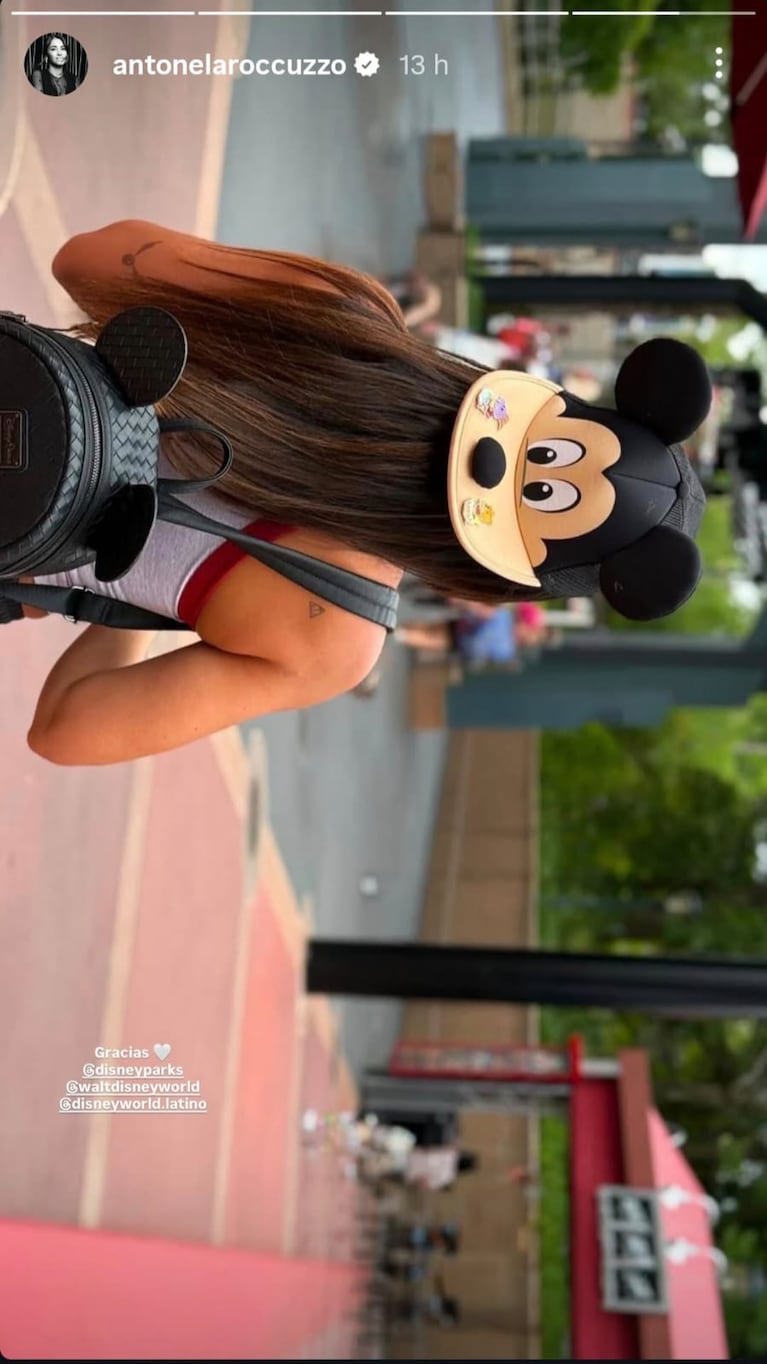 Antonela Roccuzzo en Disney (Foto: Instagram/@antonelaroccuzzo).