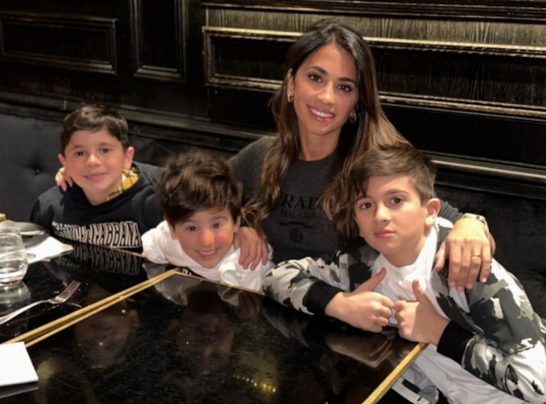 Antonela Roccuzzo enterneció a sus fans con las fotos más lindas almorzando con sus hijos: "Mis bebés"