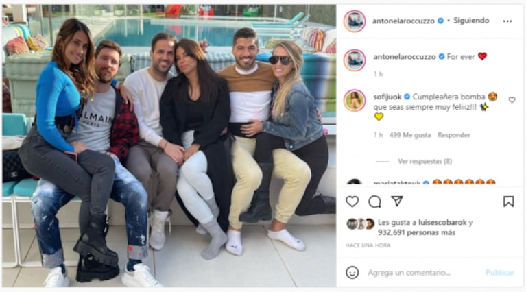 Antonela Roccuzzo festejó su cumpleaños con Lionel Messi y amigas: "Gracias por estar conmigo en todas"