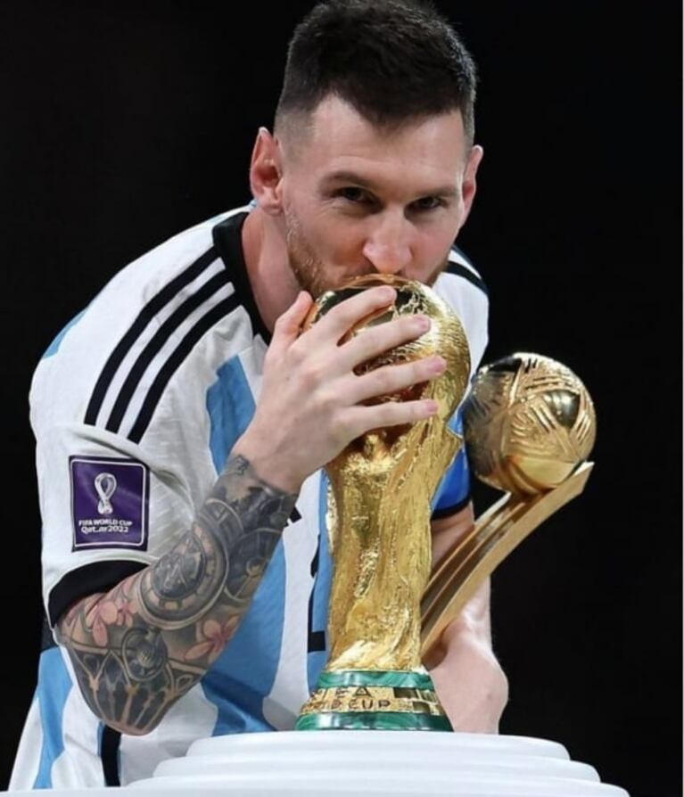 Antonela Roccuzzo le dedicó a Messi un conmovedor mensaje tras ganar el Mundial Qatar 2022