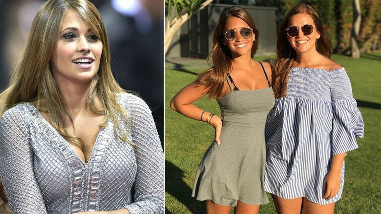 Antonela Roccuzzo posteó una foto junto a una amiga con la que compartió la escuela en Rosario.