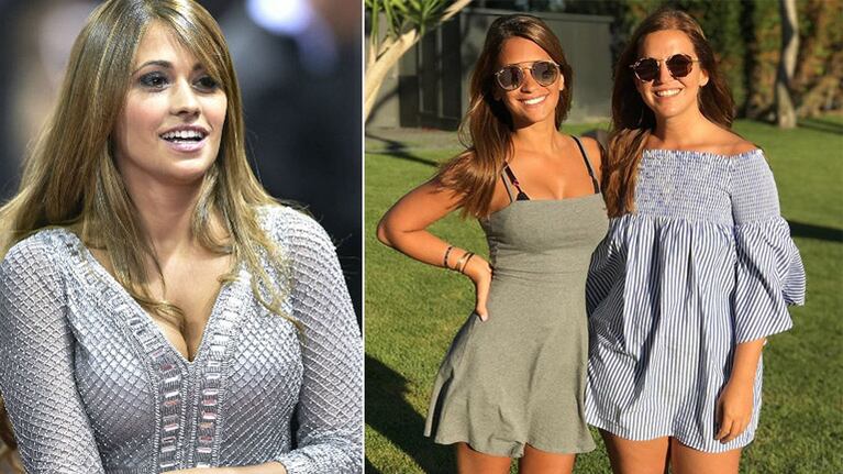 Antonela Roccuzzo posteó una foto junto a una amiga con la que compartió la escuela en Rosario.