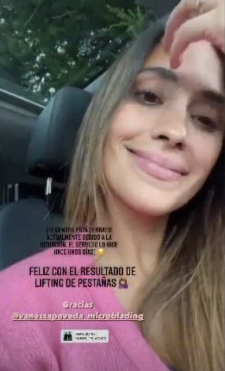 Antonela Roccuzzo se hizo un cambio en su mirada y lo mostró en Instagram: "Feliz por el resultado"