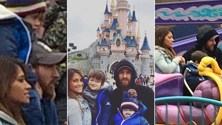 Antonella Roccuzzo, Lionel Messi y Thiago Messi disfrutaron de Disneyland París. Foto: Web