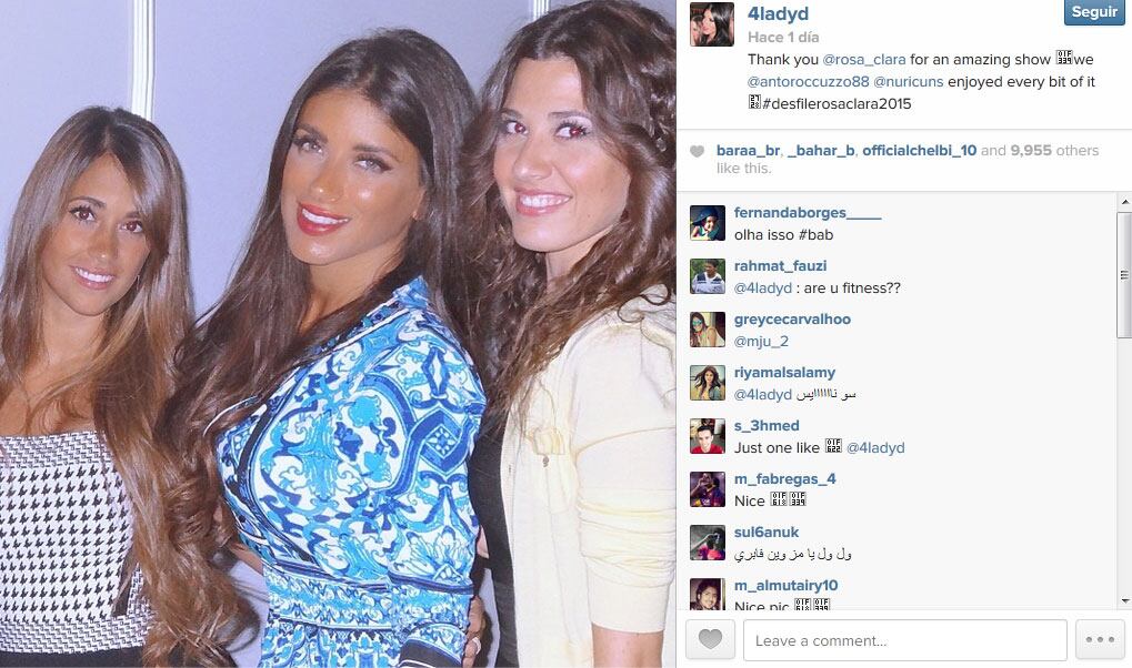 Antonella Roccuzzo y las esposas de los compañeros de Messi. (Foto: Instagram)