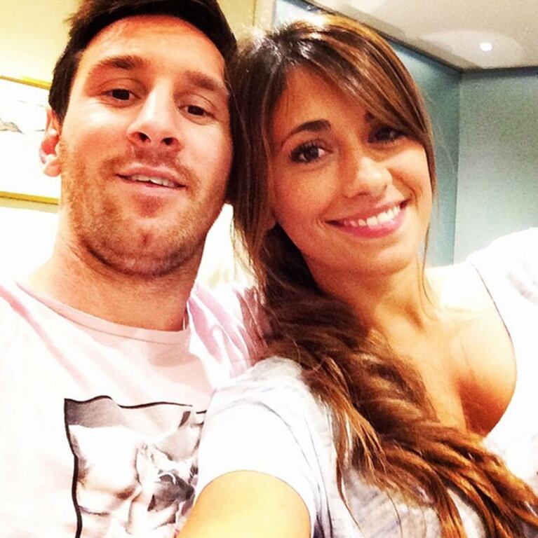Antonella Roccuzzo y Lionel Messi. (Instagram)
