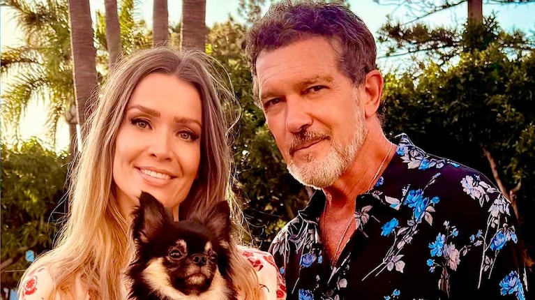 Antonio Banderas con su esposa Nicole Kimpel (Foto: Instagram @nickykim2807)
