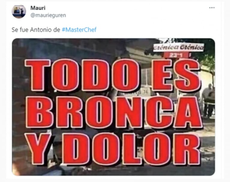 Antonio fue eliminado de MasterChef y estallaron los memes en las redes