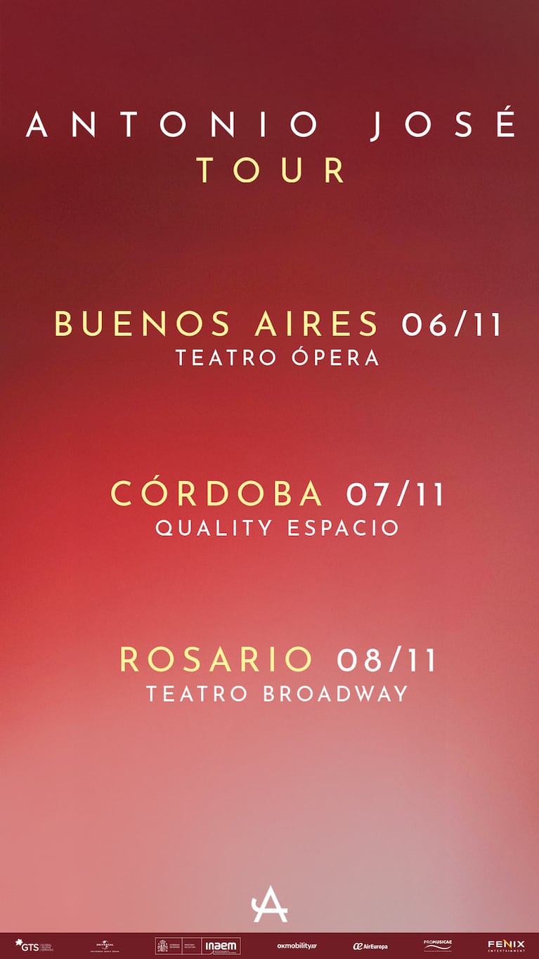 Antonio José en Buenos Aires, Córdoba y Rosario: cómo comprar las entradas