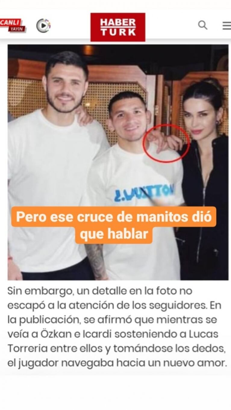 Aparecieron fotos de Mauro Icardi con una famosa actriz turca: "Ese cruce de manitos dio que hablar"