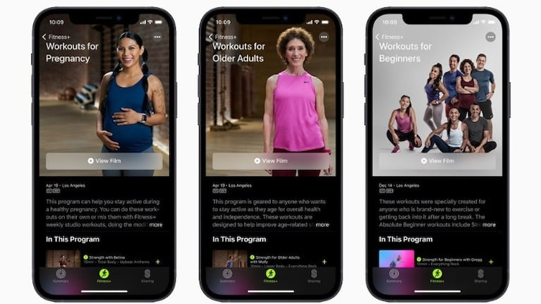 Apple Fitness+ añade nuevos programas de ejercicio para embarazadas y ancianos. Foto:DPA.