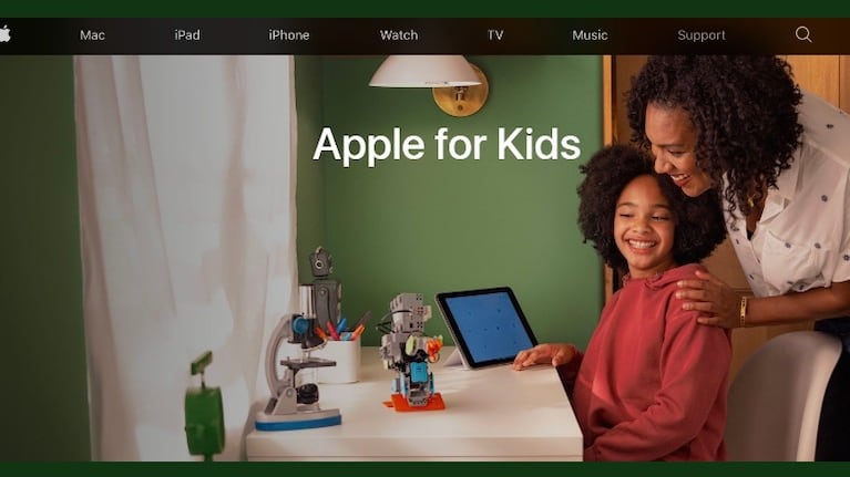 Apple lanza un portal para ayudar a los padres a configurar los dispositivos de los niños. Foto: DPA.