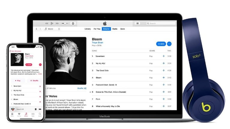 Apple Music se fija en Spotify para su nueva función: deslizar para añadir canciones a la cola. Foto: DPA.