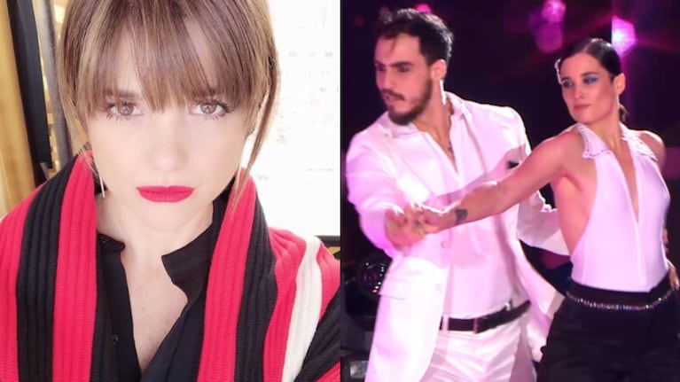 Araceli no se mostró sorprendida por la fantástica performance de su hija en la pista.