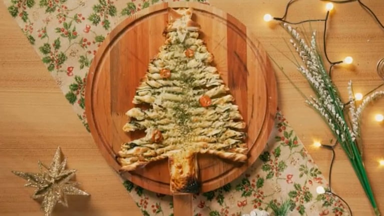 Árbol de Navidad que queso y espinaca, una receta para sorprender en las Fiestas. Foto: Cucinare TV