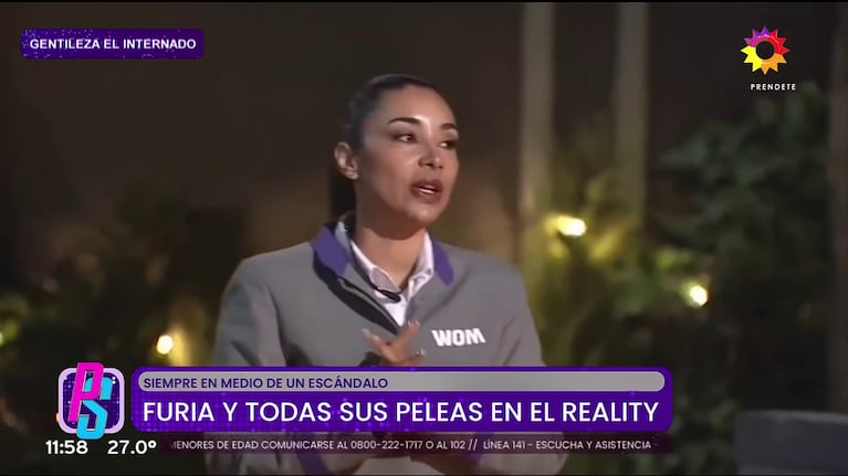 Arenita, actriz y contrincante de Furia en el reality chileno 'El Internado' (Foto: captura de eltrece).