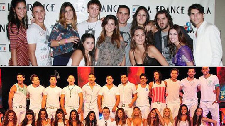 Arriba: los ex Gran Hermano 2012. Abajo: los ex Soñando por bailar 2. (Fotos: Web e Ideas del Sur)