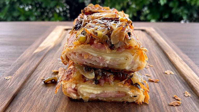 Arrollado de panceta y muzarella. Foto: Cucinare TV