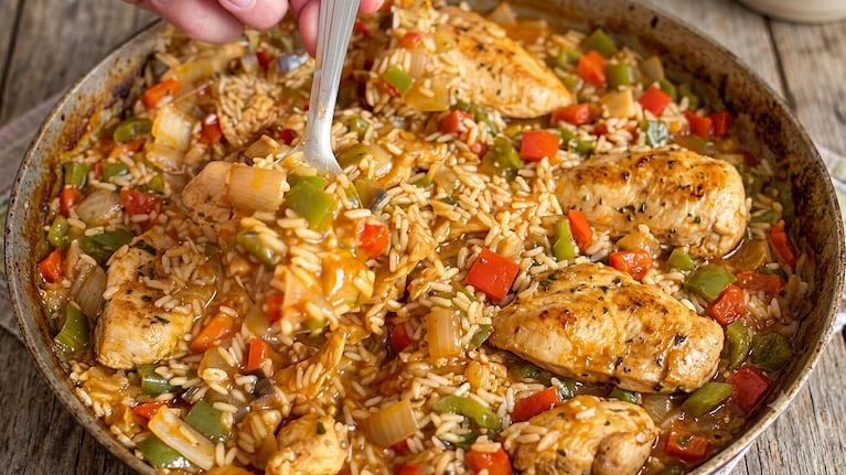 Arroz con pollo, la receta ecónomica y rendidora de las abuelas que se resuelve en pocos minutos.