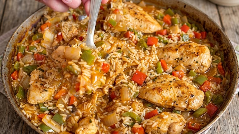 Arroz con pollo, la receta ecónomica y rendidora de las abuelas que se resuelve en pocos minutos.