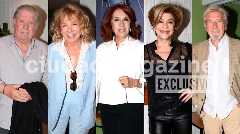 Arturo Puig, Soledad Silveyra, Nora Cárpena, Carolina Papaleo y Germán Kraus (Fotos: Movilpress)