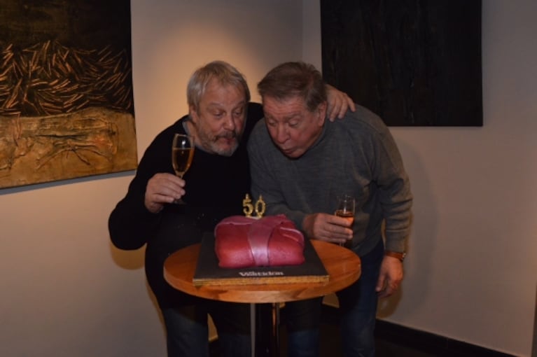 Arturo Puig y Jorge Marrale celebraron las primeras cincuenta funciones de El Vestidor