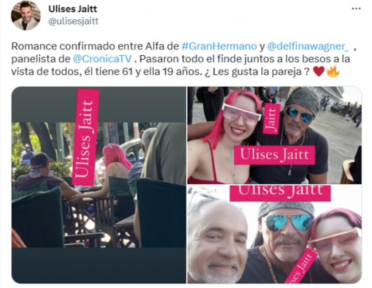 Aseguran que Alfa de Gran Hermano está de novio con una panelista de 19 años: "Los vieron a los besos"