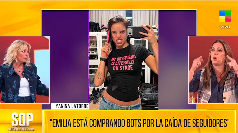 Aseguran que Emilia Mernes hizo una polémica jugada tras el unfollow de Tini y estallaron las redes (captura de América TV)