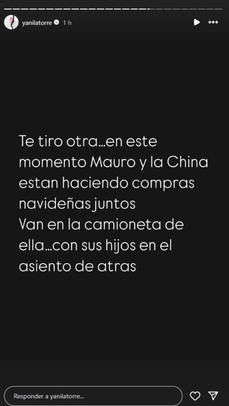 Aseguran que la China Suárez y Mauro Icardi hicieron las compras de Navidad juntos: los detalles (Foto: Captura Instagram /yanilatorre)