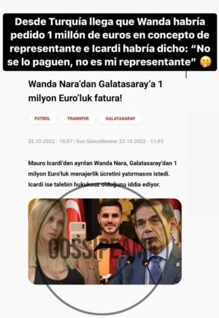 Aseguran que Mauro Icardi rescindió su contrato con Wanda Nara: "Pidió que no le paguen un millón de euros"